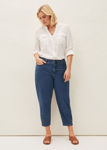 Phase Eight Romilly Barrel Leg Jeans Indigo Australia | PI0931726